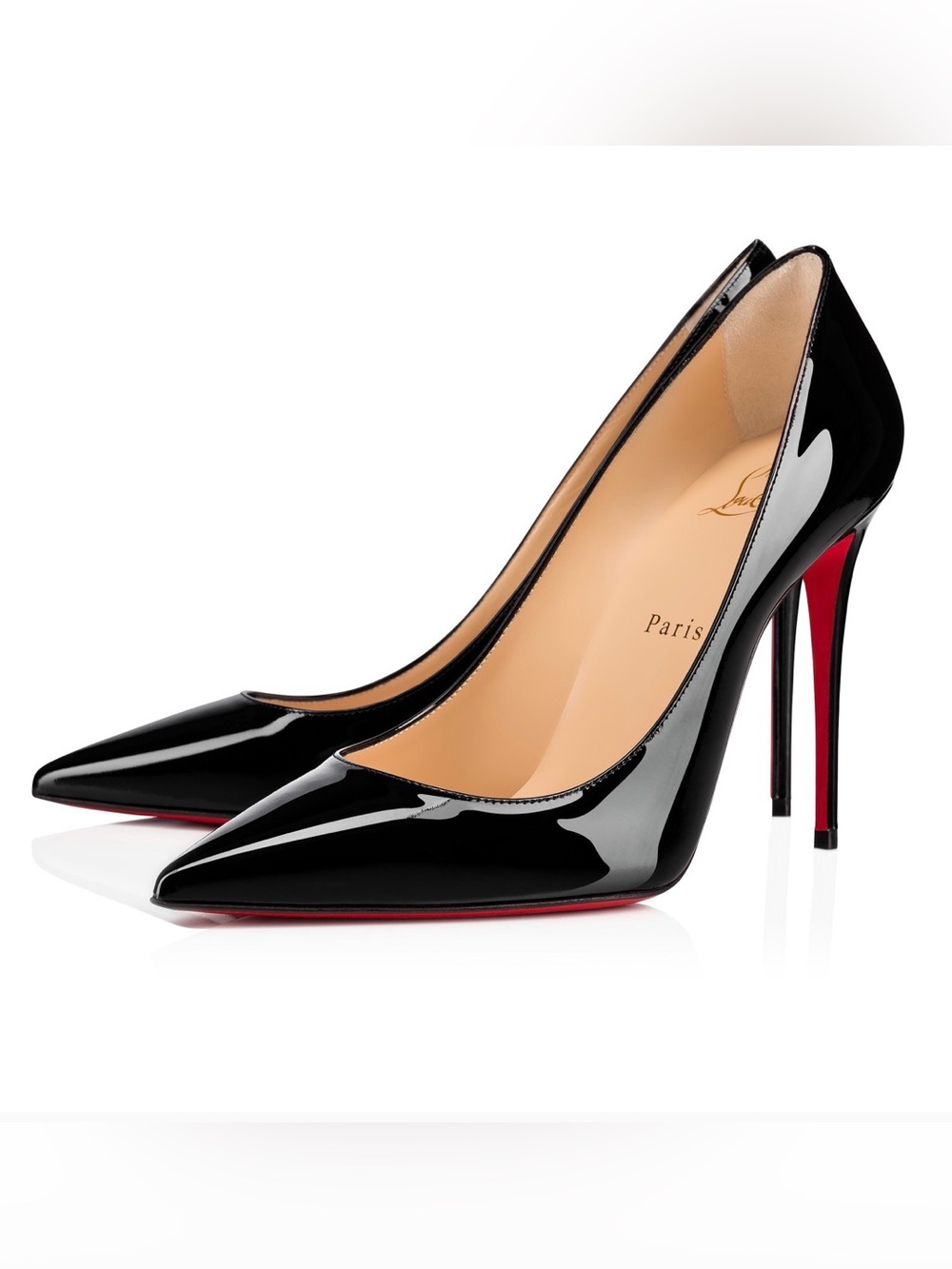 Christian Louboutin Black Patent Kate 100 Sz 40.5